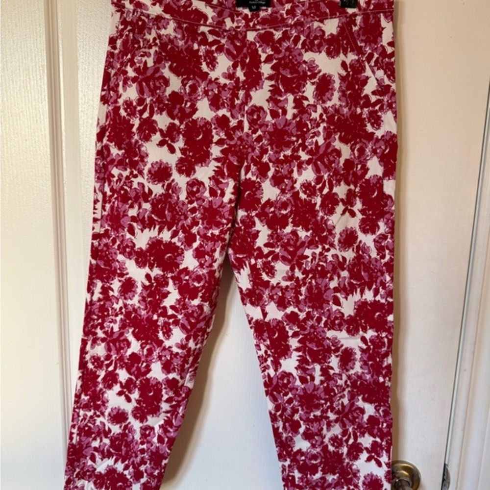 Floral Red Women's Pants